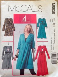 5535 PULLOVER FLARE EMPIRE DRESS 3 LENGTHS, CAMI PATTERN 8-16